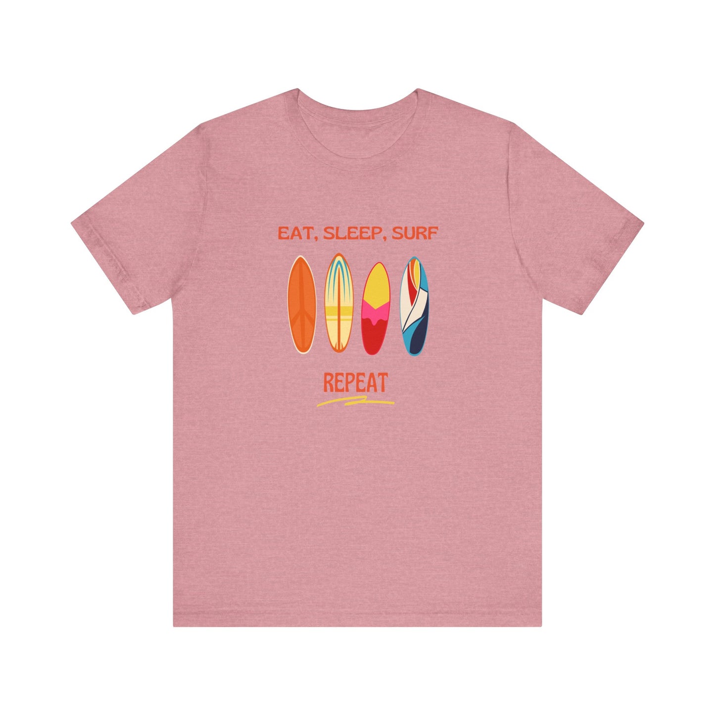 Eat, Sleep, Surf Unisex Tee - Perfect for Beach Lovers