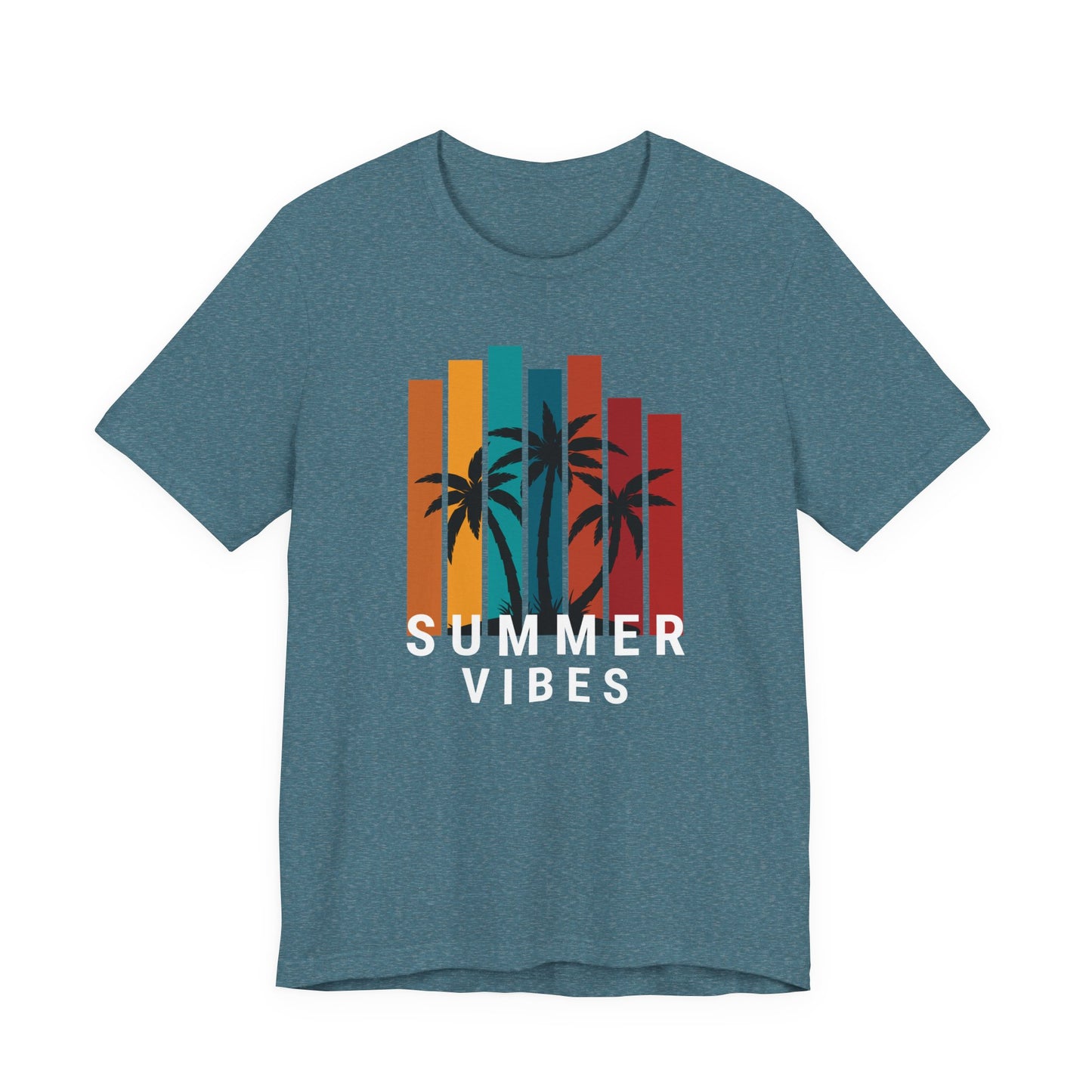 Summer Vibes Unisex Jersey Tee with Palm Design