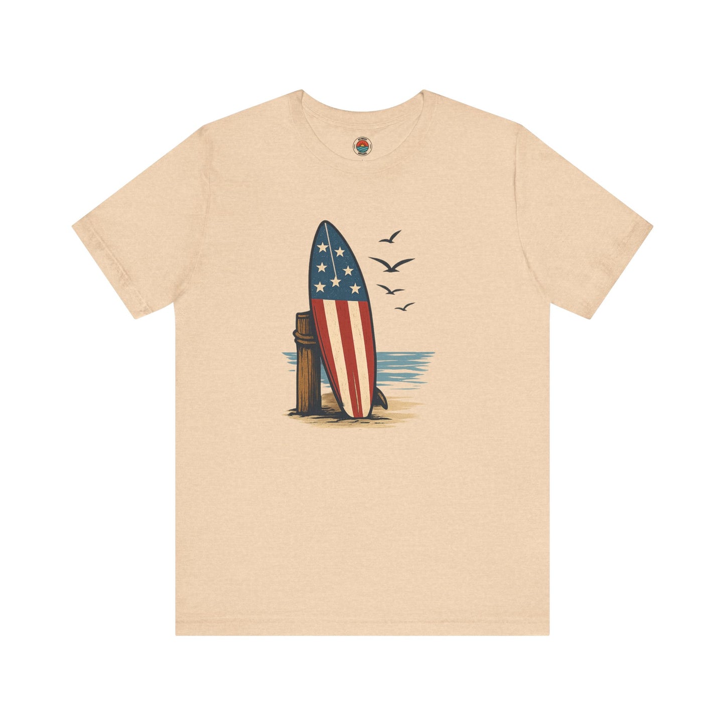 Patriotic Surfing T-Shirt | Unisex Tee for Summer