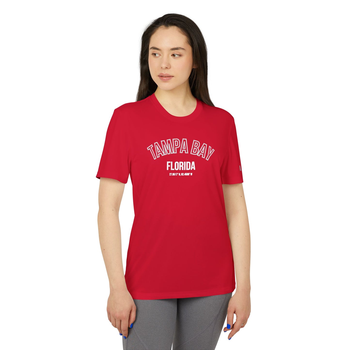 Tampa Bay Florida adidas Sport T-Shirt, Unisex Workout Tee, SPF 50 Protection