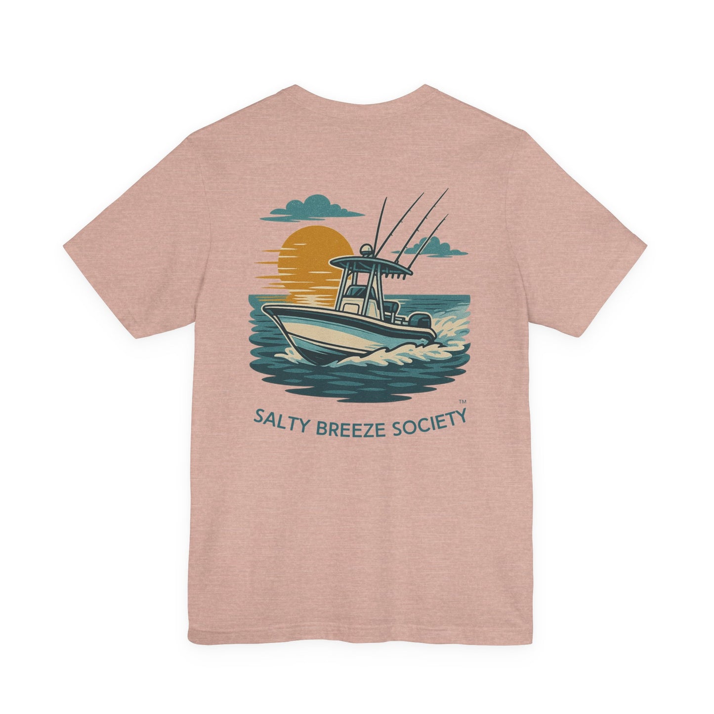 Salty Breeze Society Tee, Center Console Sunset T-Shirt, Summer Vibes Shirt