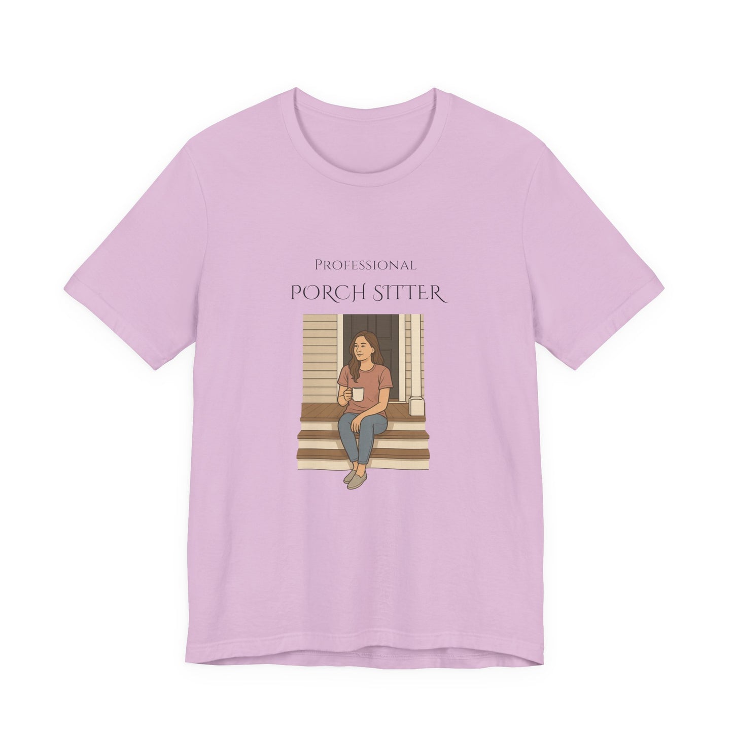 Professional Porch Sitter Tee, Cute Graphic Shirt, Relaxation Gift