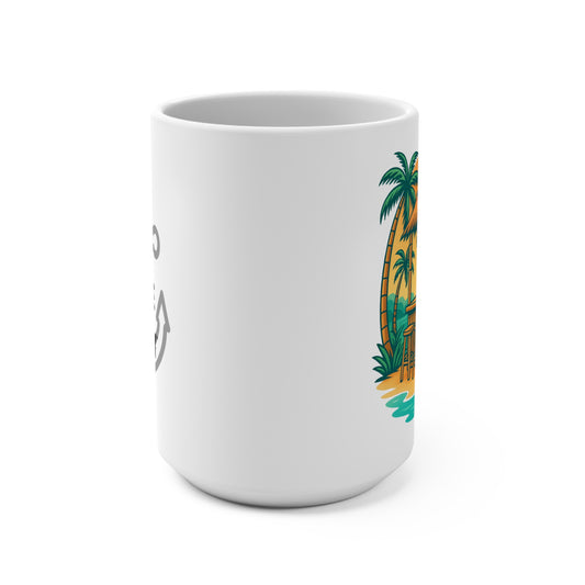 Tropical Paradise Mug - Salty Breeze Society Design | 15oz Ceramic Coffee Cup