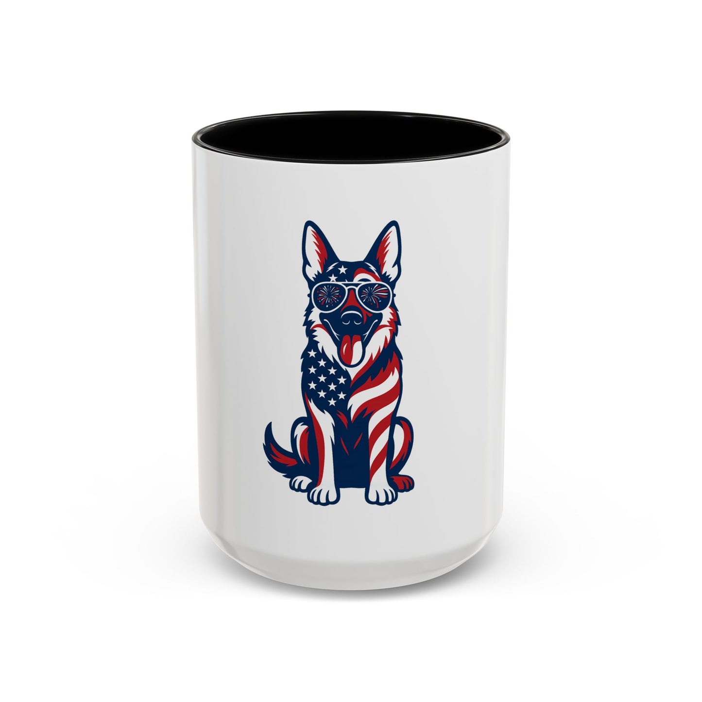 Patriotic German Shepherd Dog Coffee Mug | 11oz & 15oz | Perfect for Dog Lovers