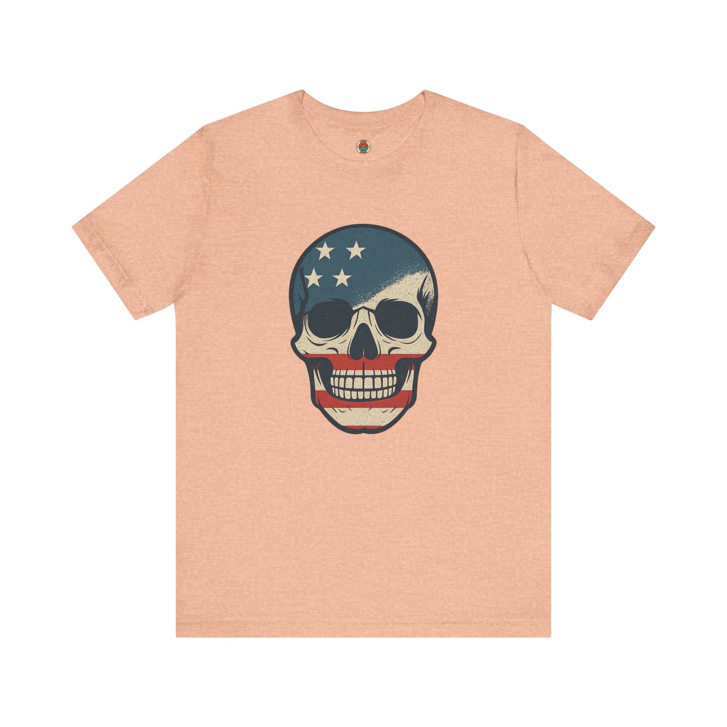 Patriotic Skull Tee, Unisex Graphic T-Shirt, Cool Skull Shirt, Festival Outfits