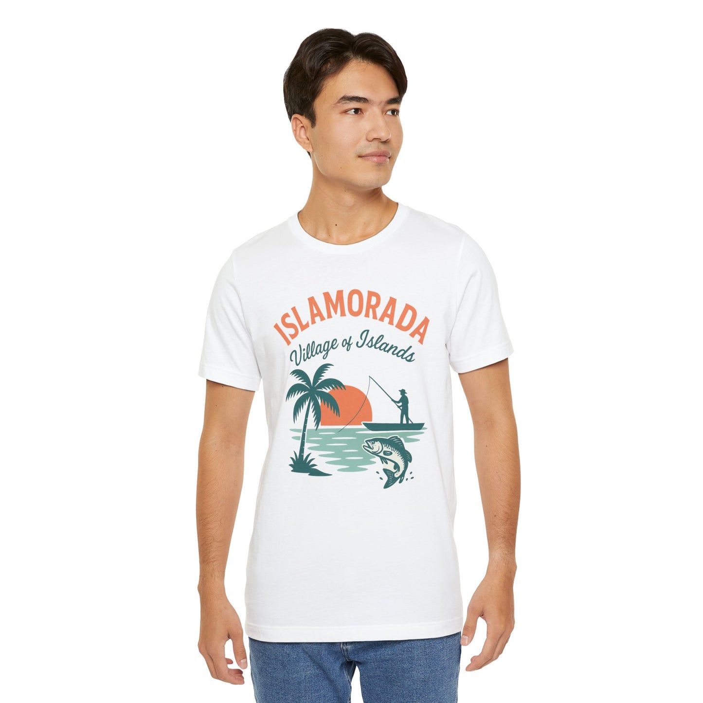 FLORIDA KEYS COLLECTION Islamorada Sunset Fishing Tee, Relaxed Beachwear, Gift for Fishermen, Casual Summer Shirt