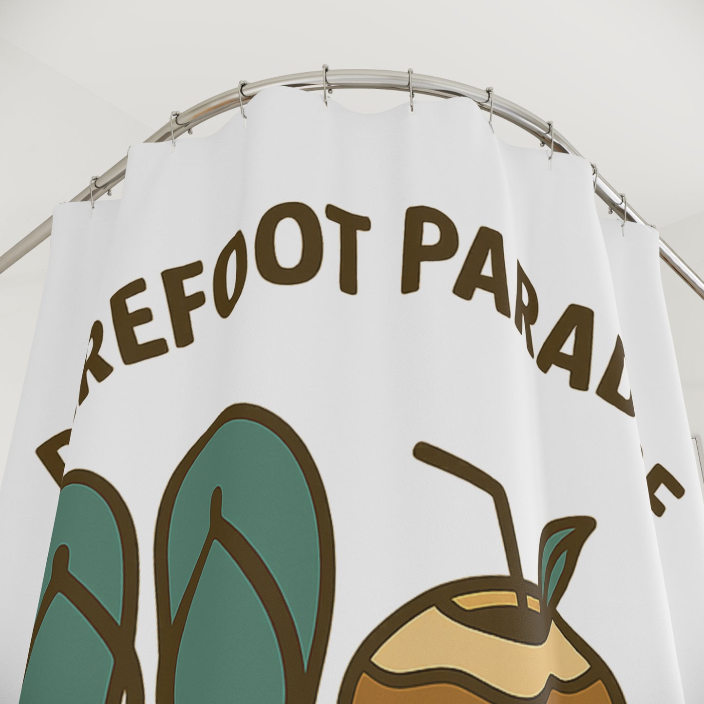 Beach-Themed Shower Curtain, Tropical Home Decor, Nautical Bathroom Accessory