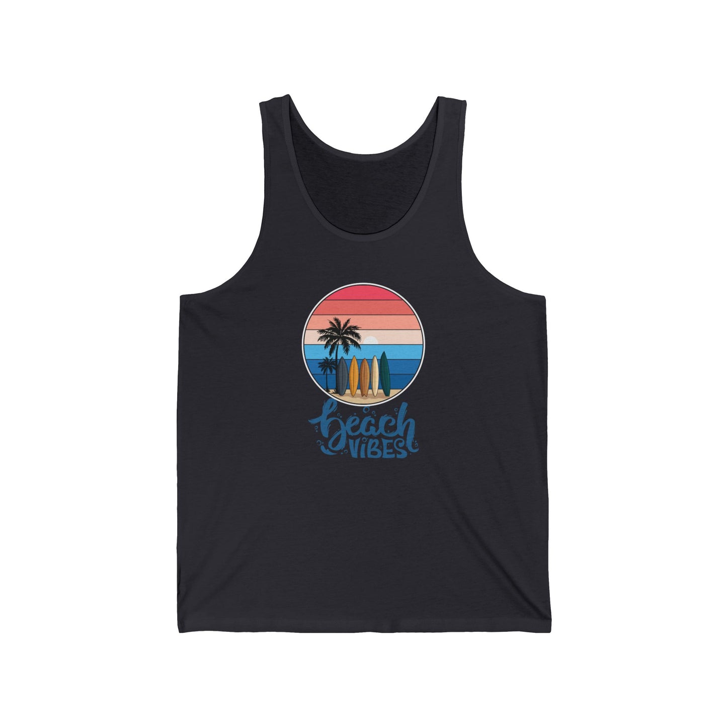 Beach Vibes Unisex Jersey Tank - Perfect for Summer & Vacation!