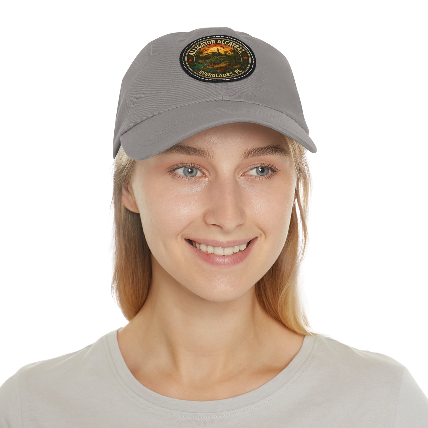 Vintage Alligator National Park Hat with Leather Patch, Outdoor Adventure Hat