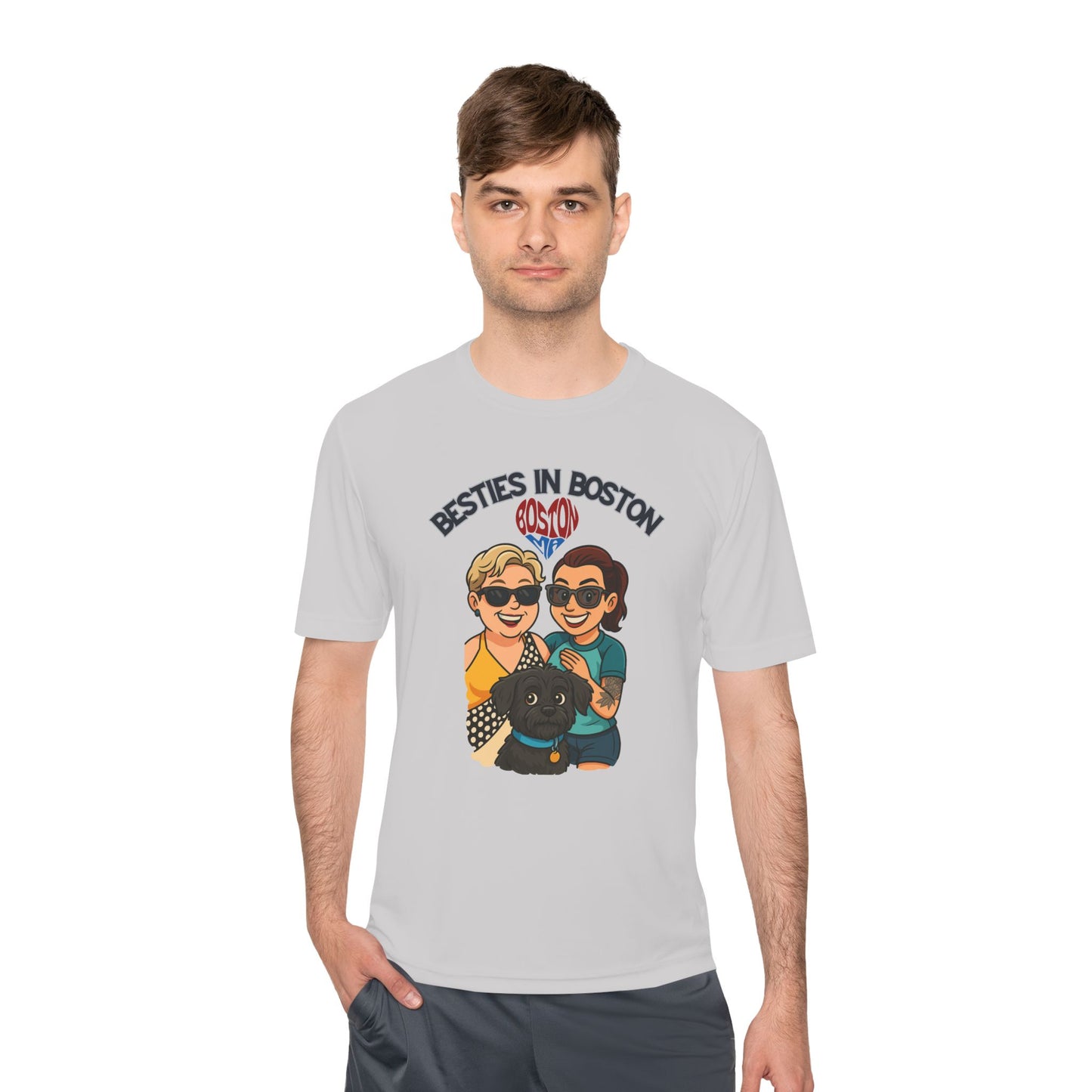Besties in Boston Unisex Moisture Wicking Tee