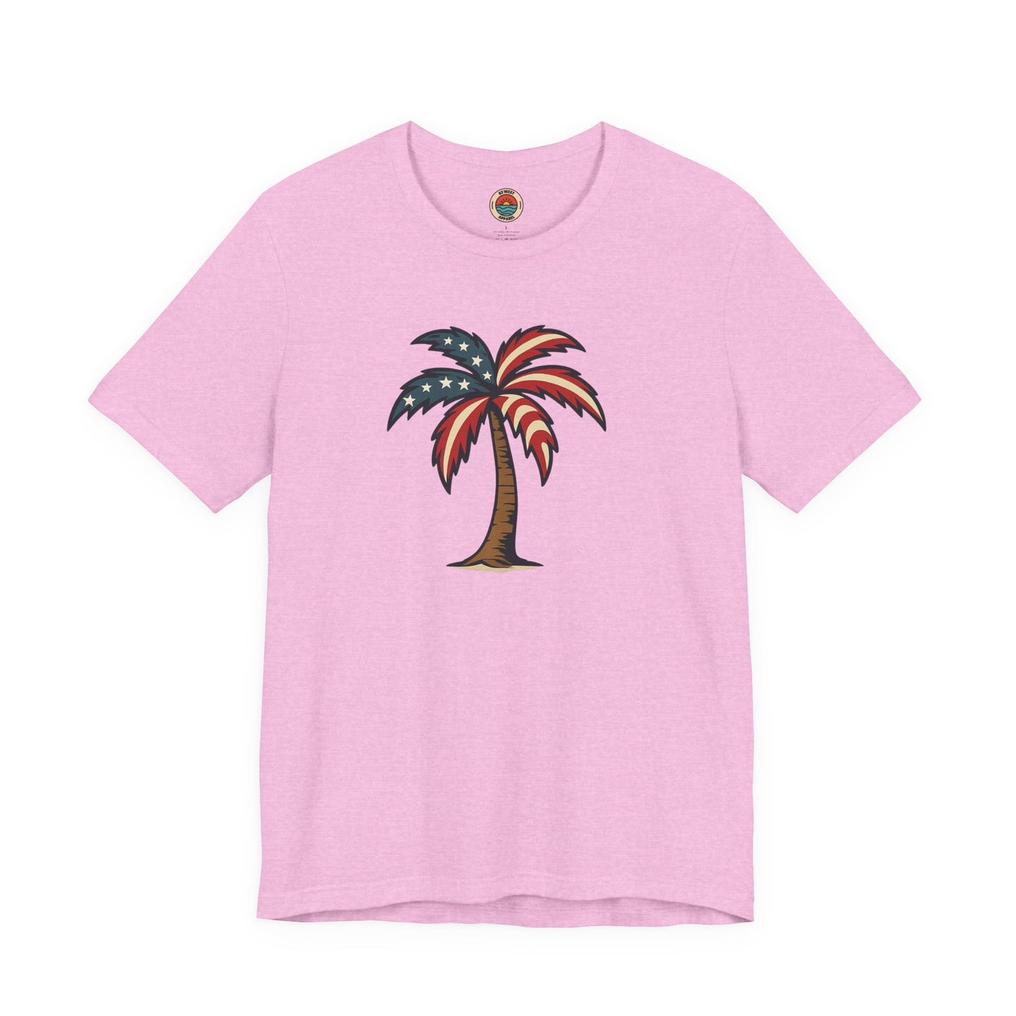 Patriotic Palm Tree Tee, Summer Shirt, Unisex Graphic Tee