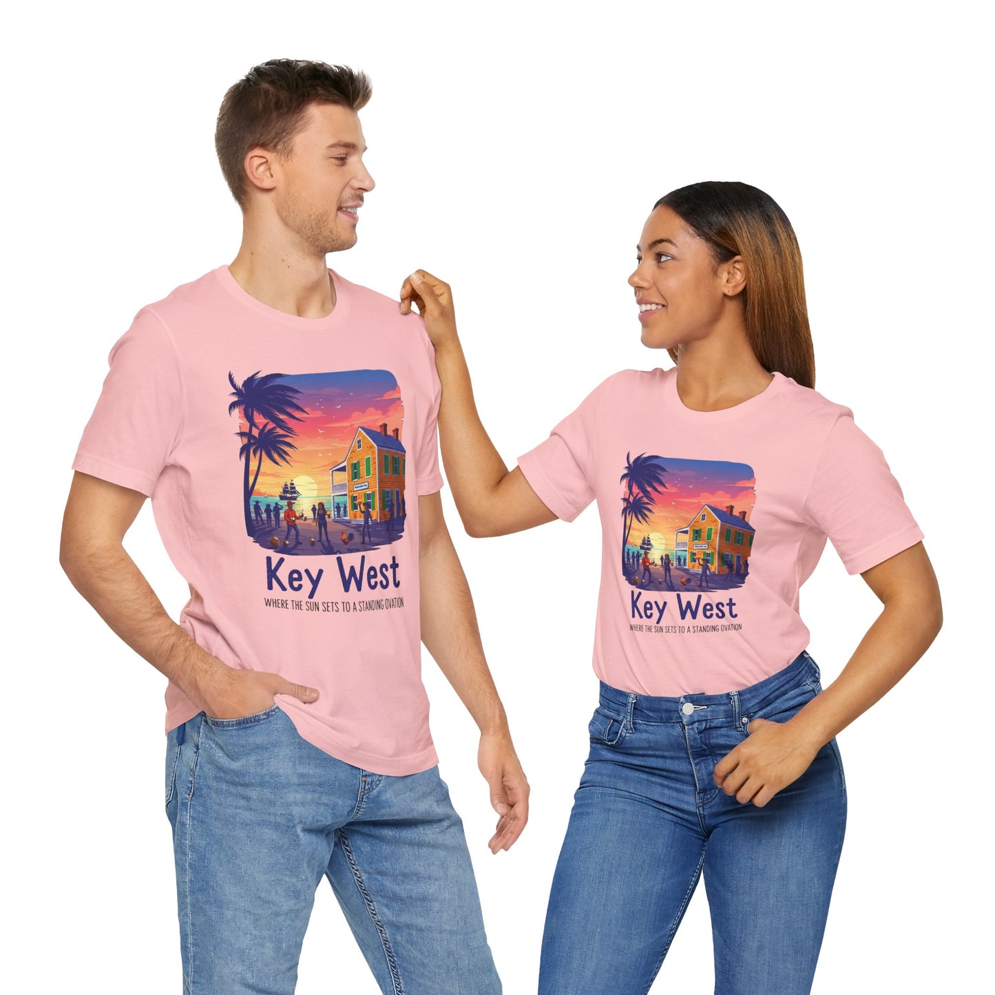 FLORIDA KEYS COLLECTION Key West Sunset Tee - Unisex Jersey Short Sleeve T-Shirt, Beach Relaxation