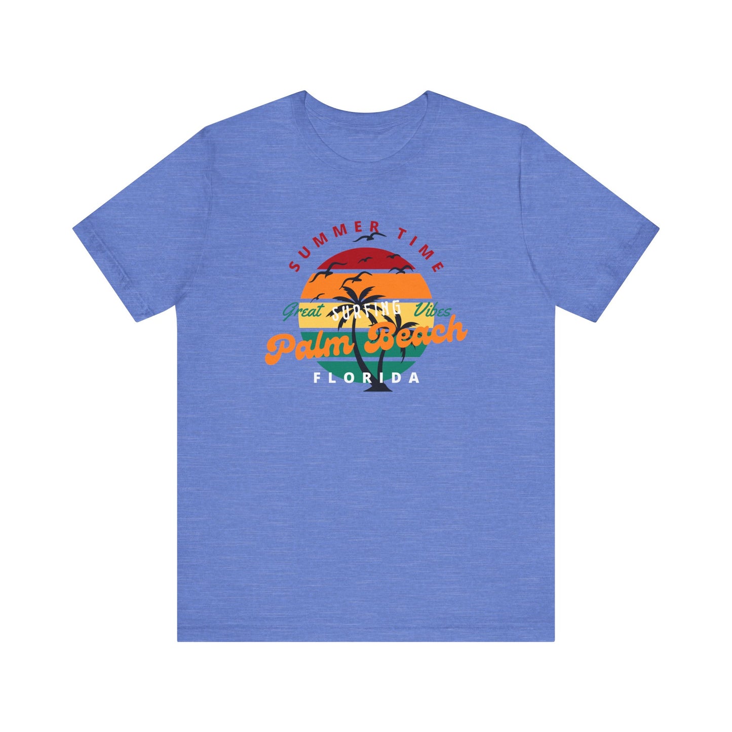 Summer Vibe Palm Beach Tee - Unisex Jersey Short Sleeve T-Shirt