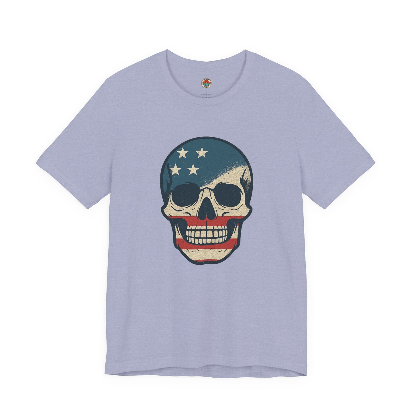 Patriotic Skull Tee, Unisex Graphic T-Shirt, Cool Skull Shirt, Festival Outfits