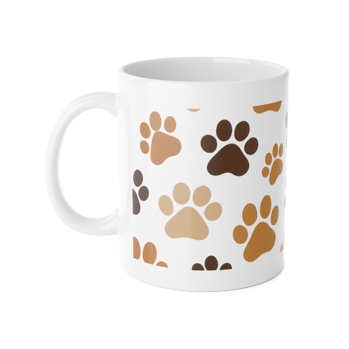 Paw Print Ceramic Mug - 11oz Cute Dog Lover Coffee Cup