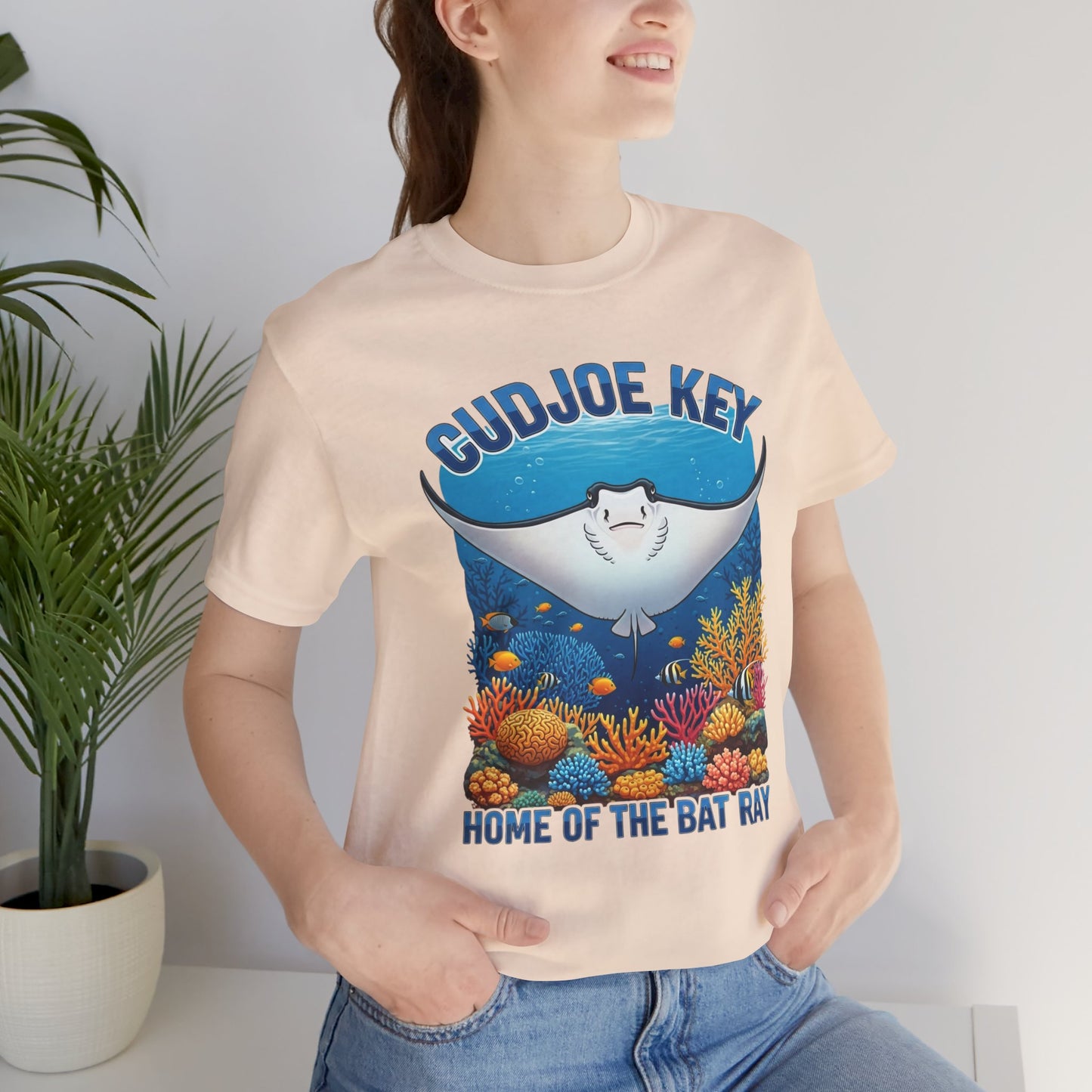 FLORIDA KEYS COLLECTION Cudjoe Key Bat Ray Tee, Unisex Graphic T-Shirt, Beach Apparel
