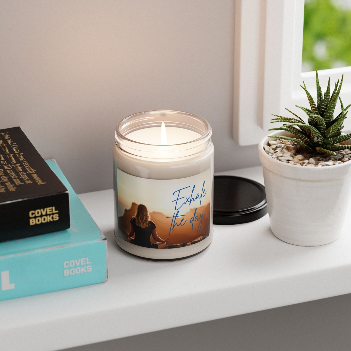 Scented Soy Candle - Exhale the Day | Relaxing Home Decor, Natural Wax Candle, Gift for Her, Spa Candle, Mindfulness Essential