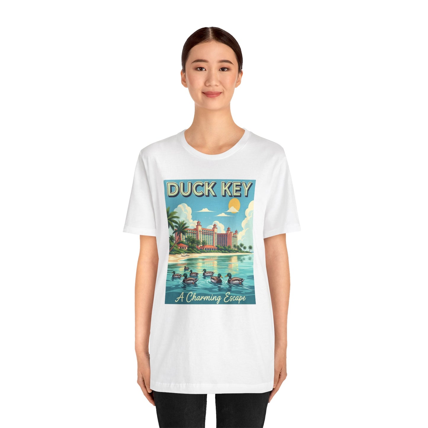 FLORIDA KEYS COLLECTION Vintage Duck Key Escape Tee, Relaxed Summer Vibe Shirt, Travel Themed Unisex Tee