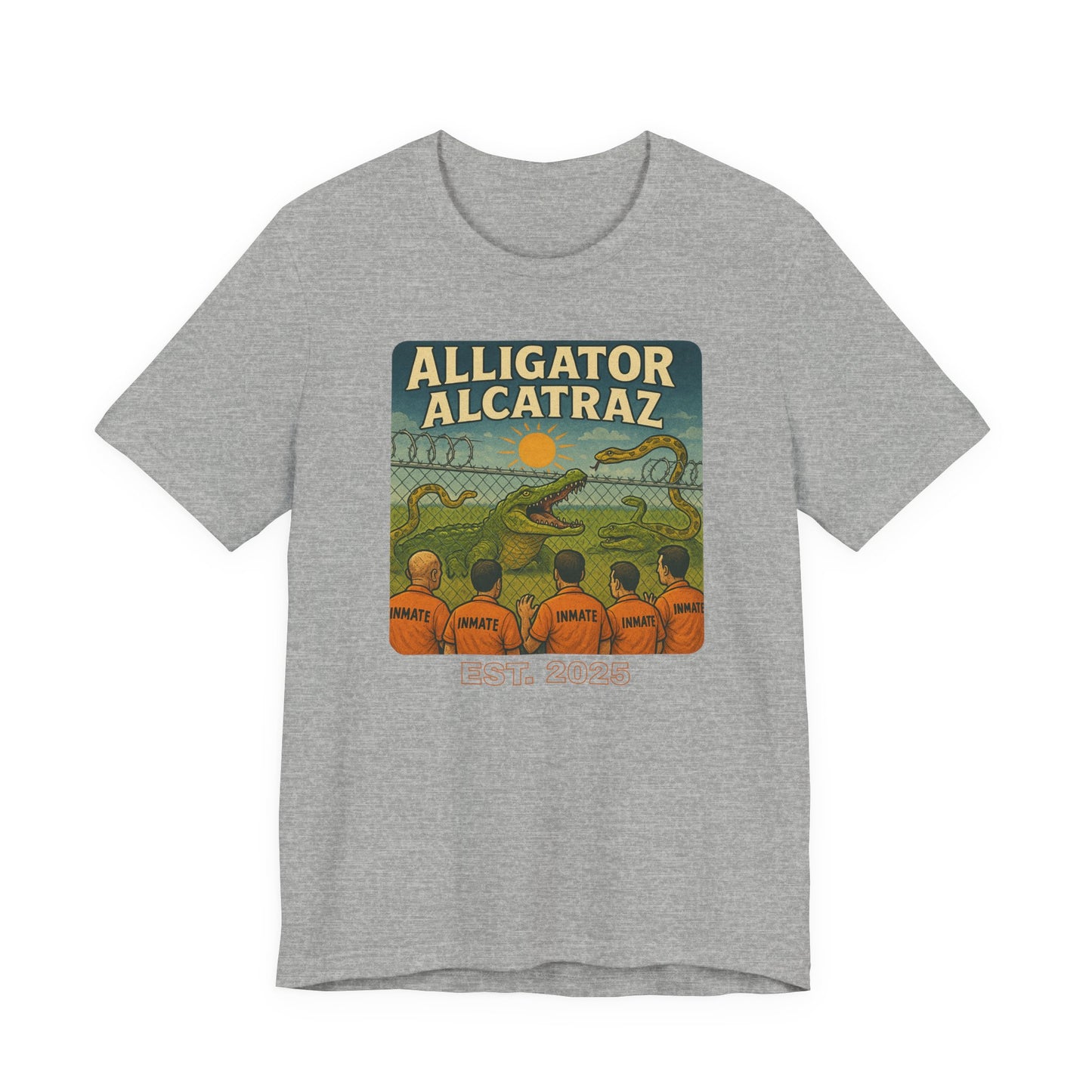 Vintage Alligator Alcatraz Tee: Fun Graphic Tee