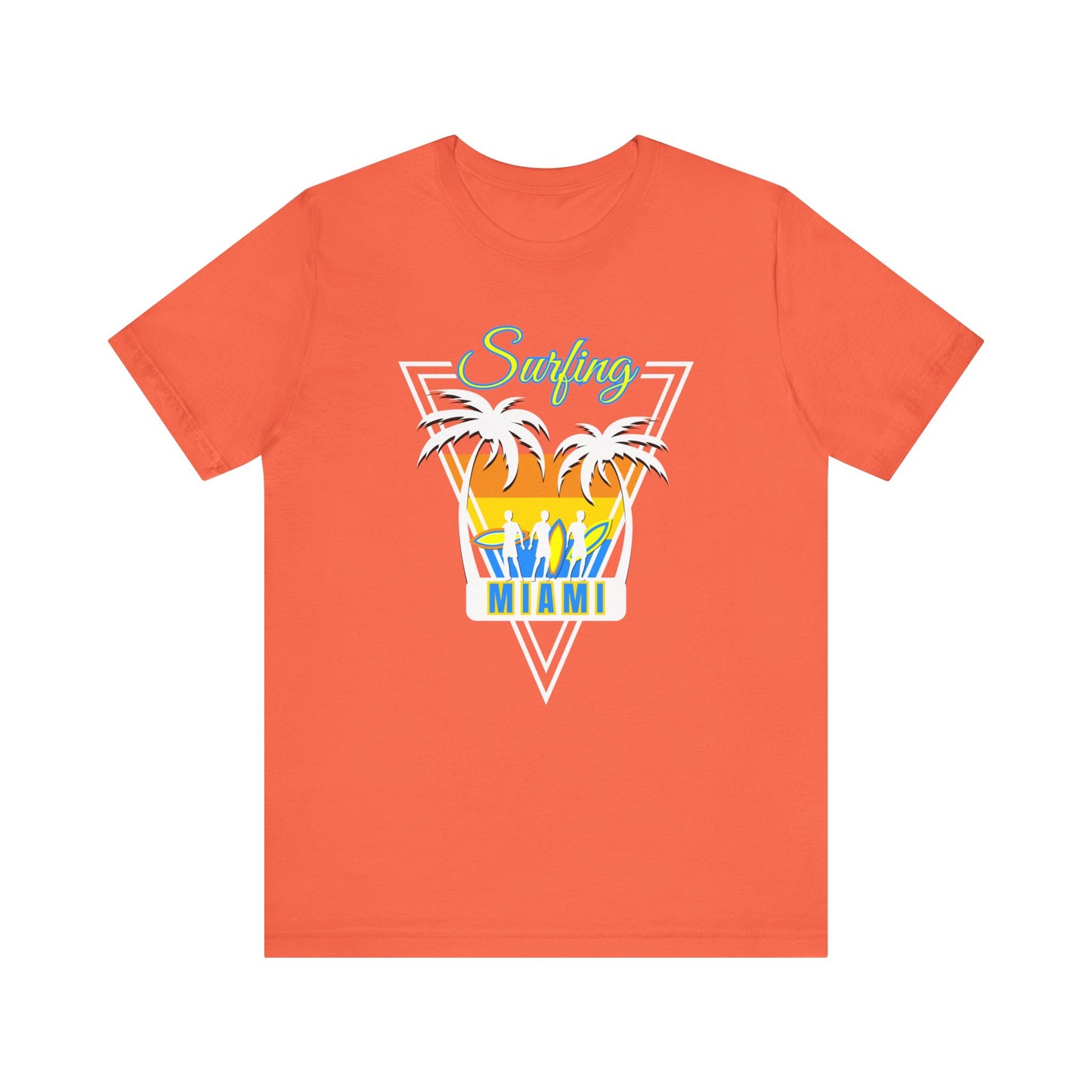 Miami Surfing Unisex Tee - Vibrant Beach Vibes for Summer Fun