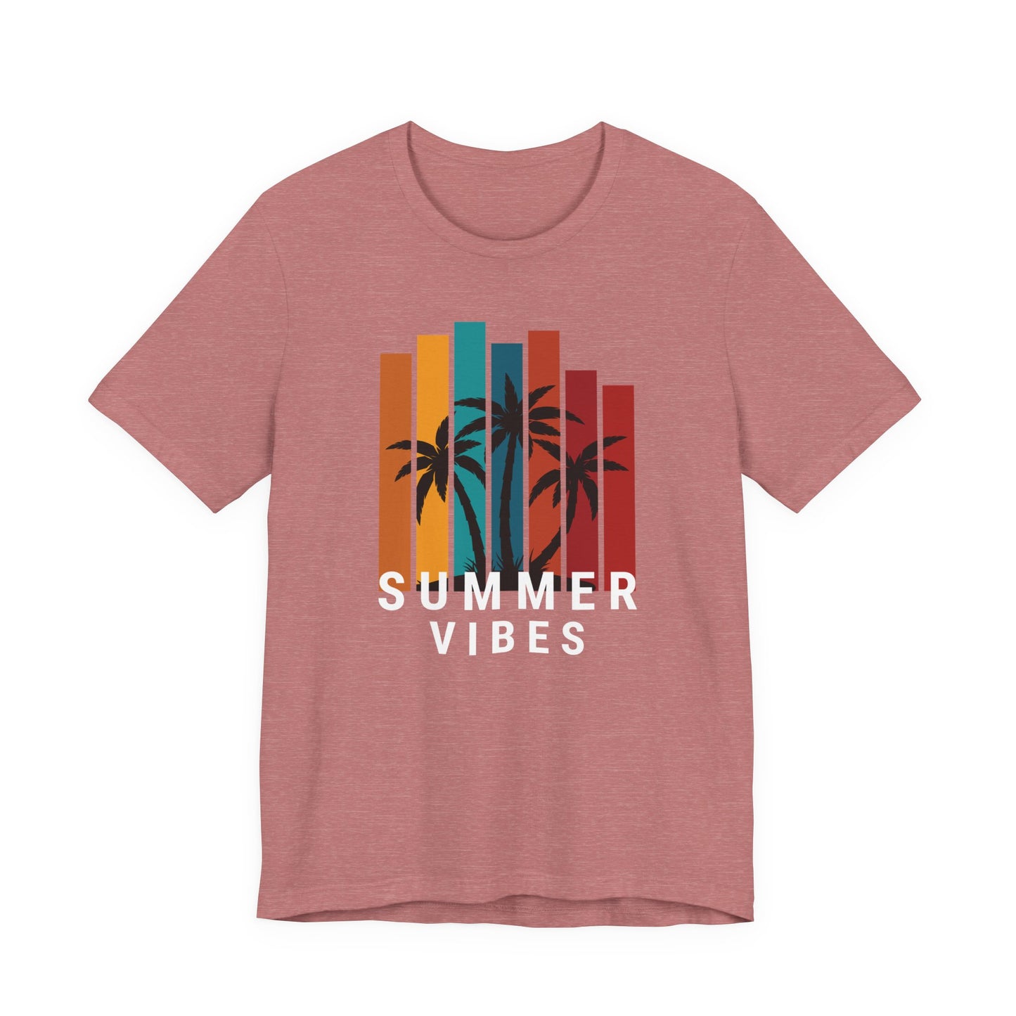 Summer Vibes Unisex Jersey Tee with Palm Design