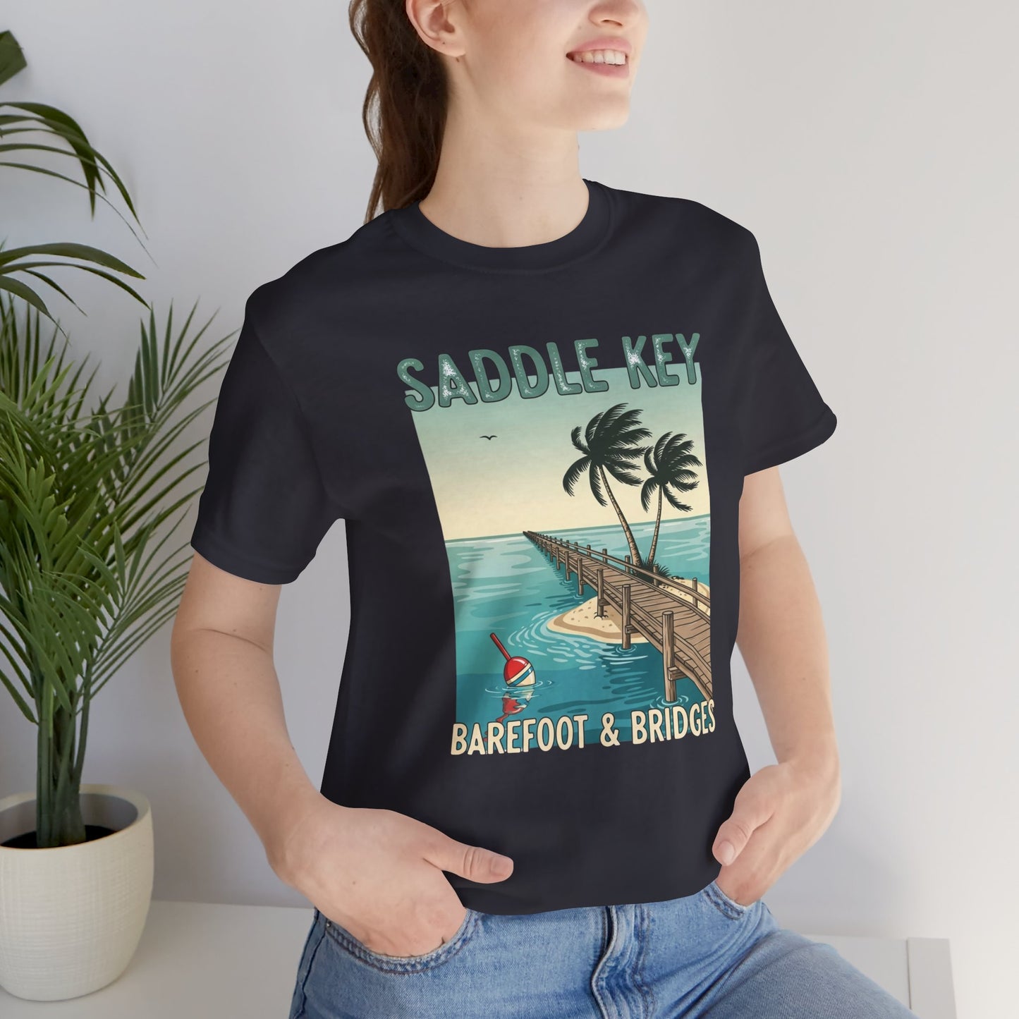 FLORIDA KEYS COLLECTION Retro Saddle Key Tee - Unisex Short Sleeve Shirt