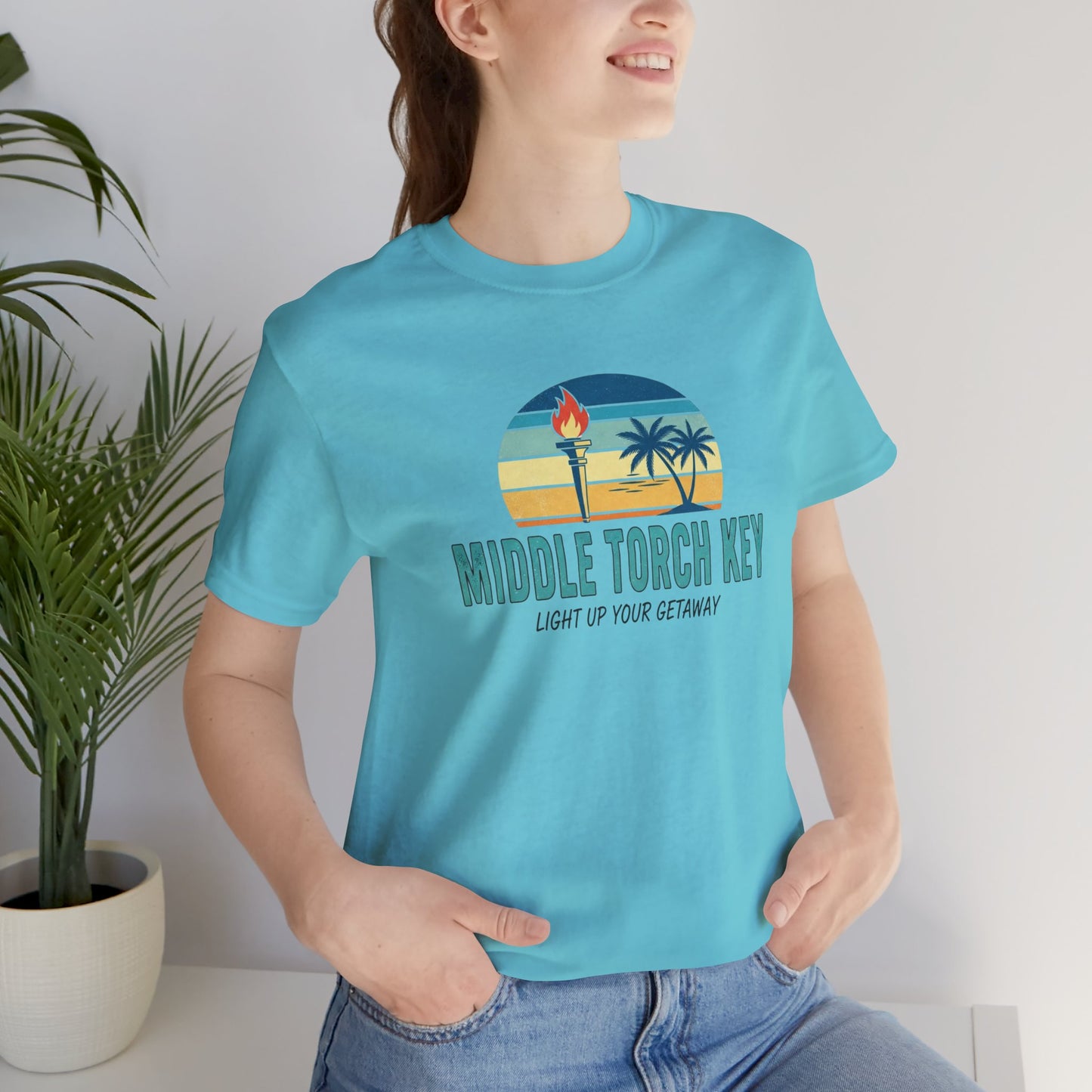 FLORIDA KEYS COLLECTION Middle Torch Key Design, Casual Summer Tee, Beachwear