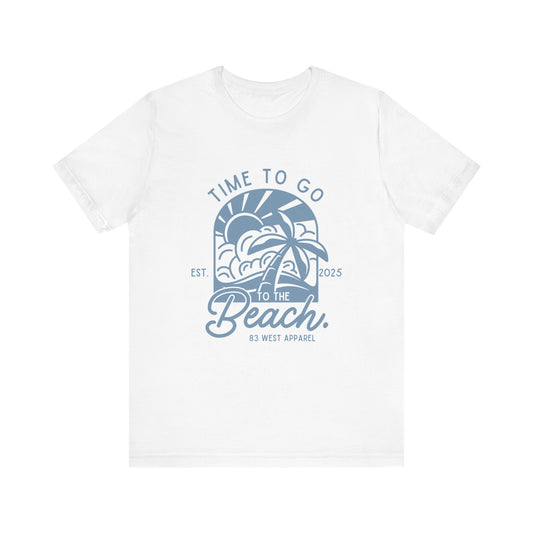 83 West Beach Vibes Unisex Jersey Tee - "Time to Go to the Beach"