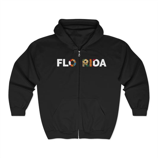 Florida Seal Graphic Unisex Heavy Blend™ Full Zip Hooded Sweatshirt
