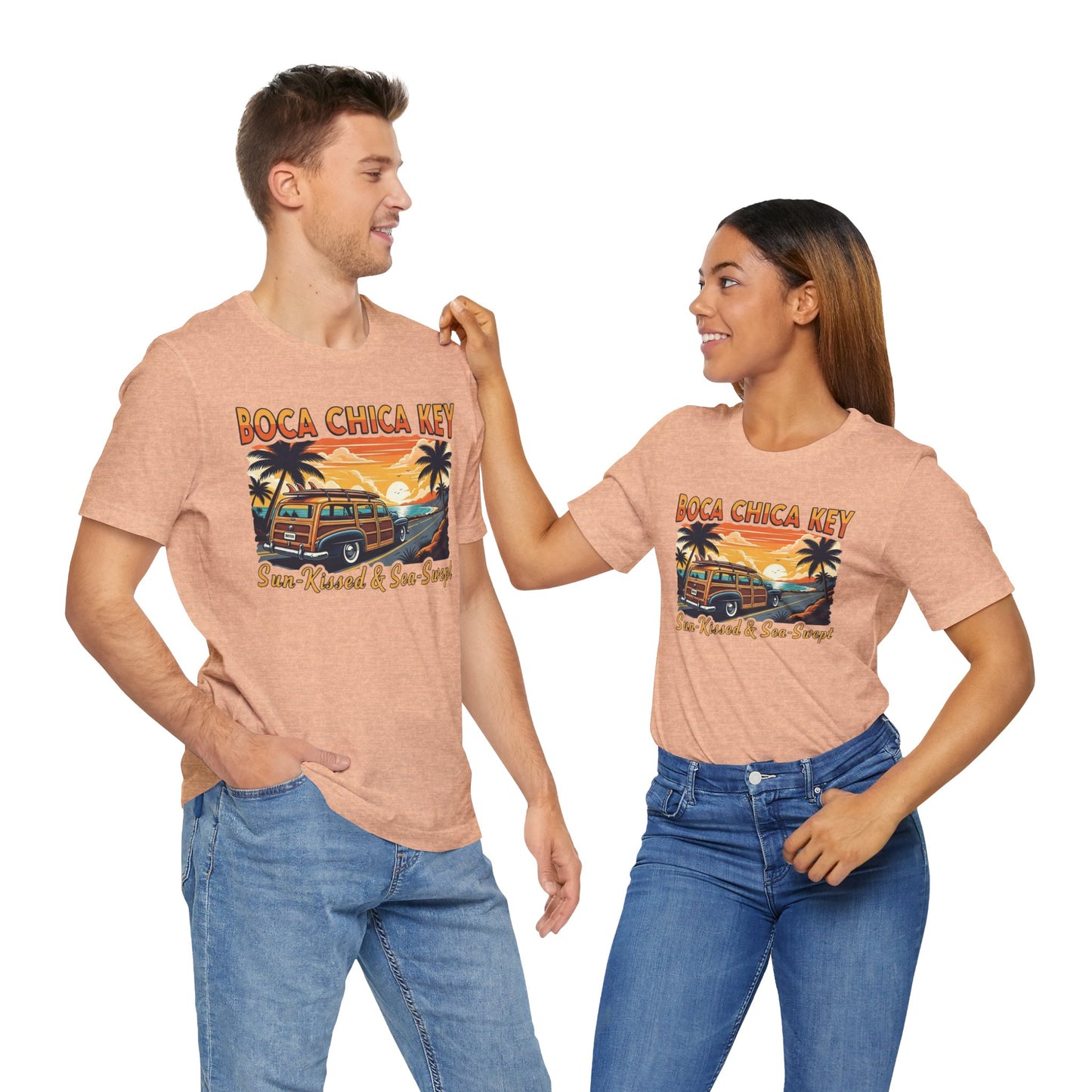 FLORIDA KEYS COLLECTION Boca Chica Key Vintage Tee - Sun-Kissed & Sea-Swept, Unisex Summer Shirt