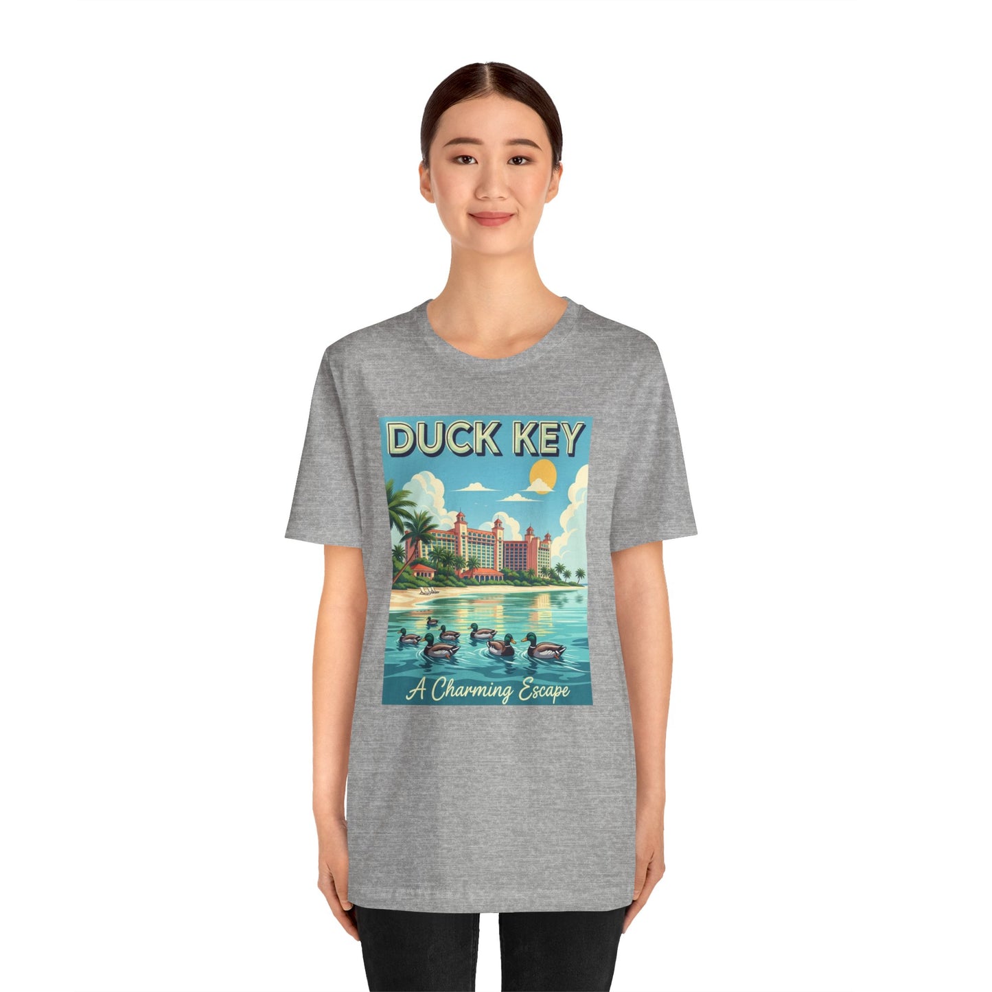 FLORIDA KEYS COLLECTION Vintage Duck Key Escape Tee, Relaxed Summer Vibe Shirt, Travel Themed Unisex Tee