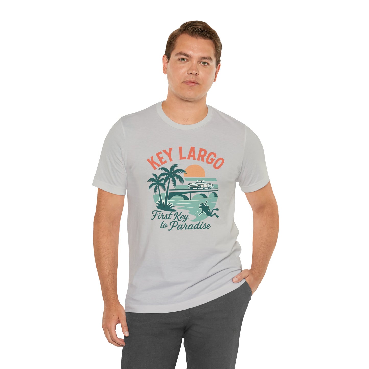 FLORIDA KEYS COLLECTION Key Largo Vintage Vibe Tee, Unisex Jersey Shirt