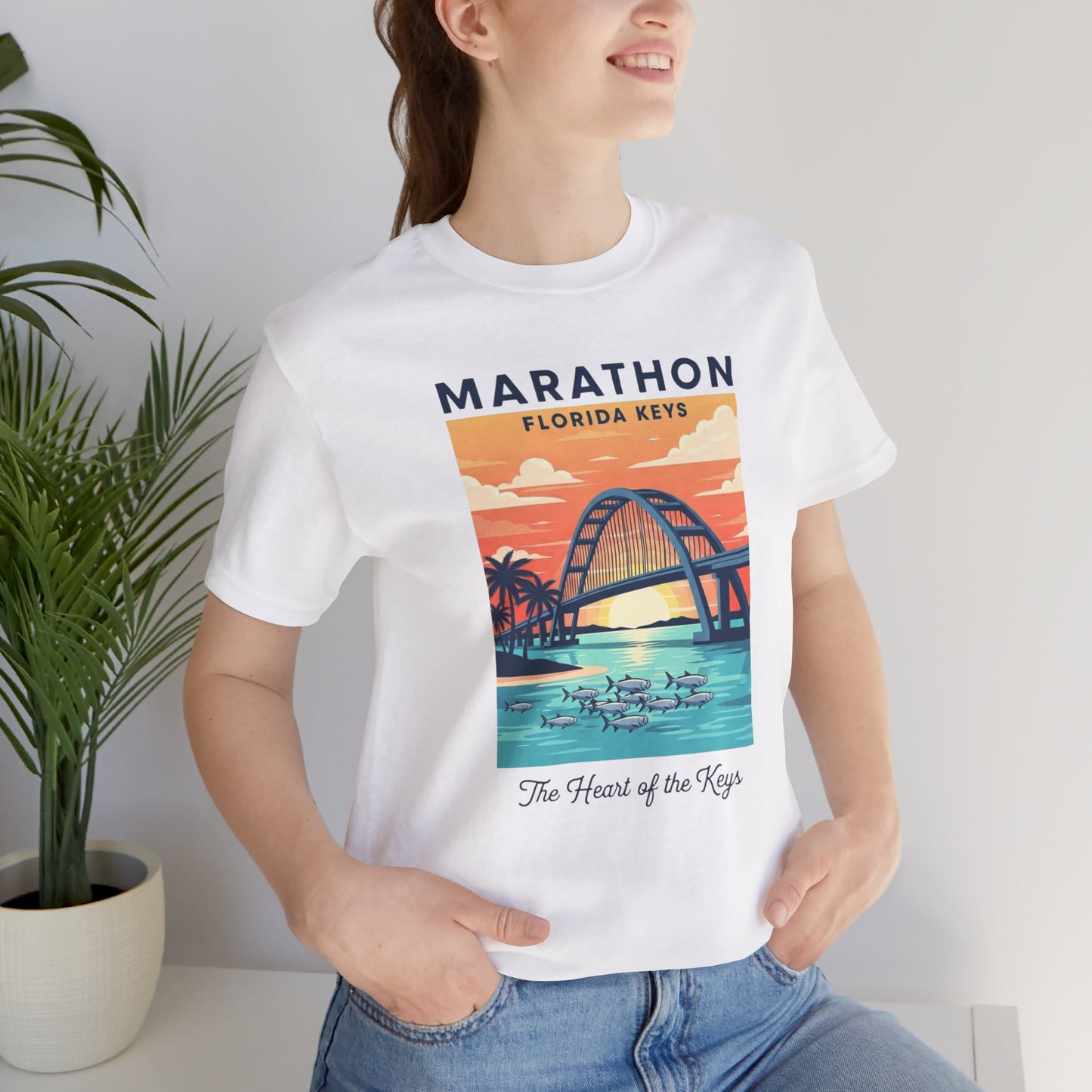 FLORIDA KEYS COLLECTION Florida Keys Marathon Tee, Vintage Beach Shirt, Summer Travel Tee, Vacation Gift, Unisex Graphic T-Shirt