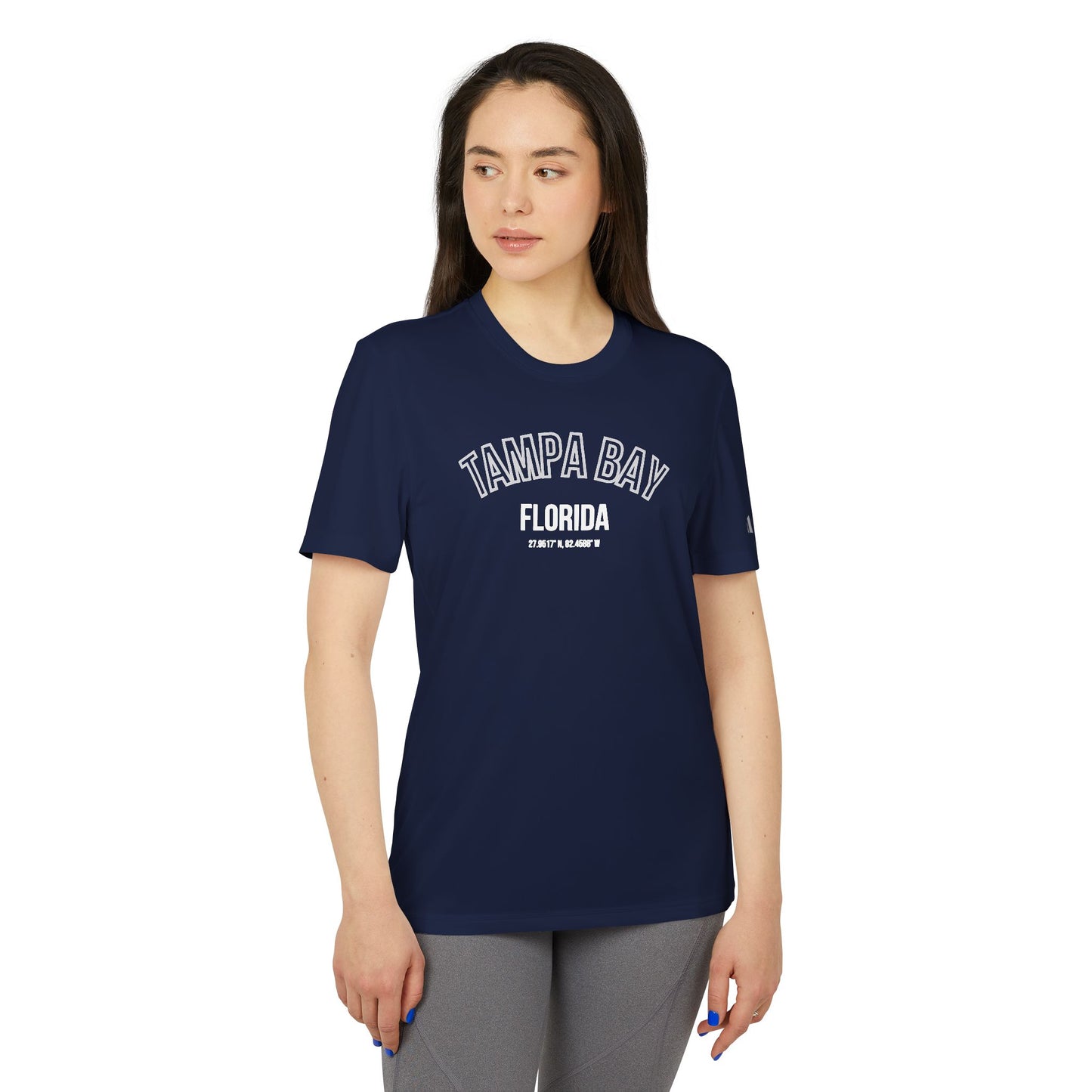 Tampa Bay Florida adidas Sport T-Shirt, Unisex Workout Tee, SPF 50 Protection