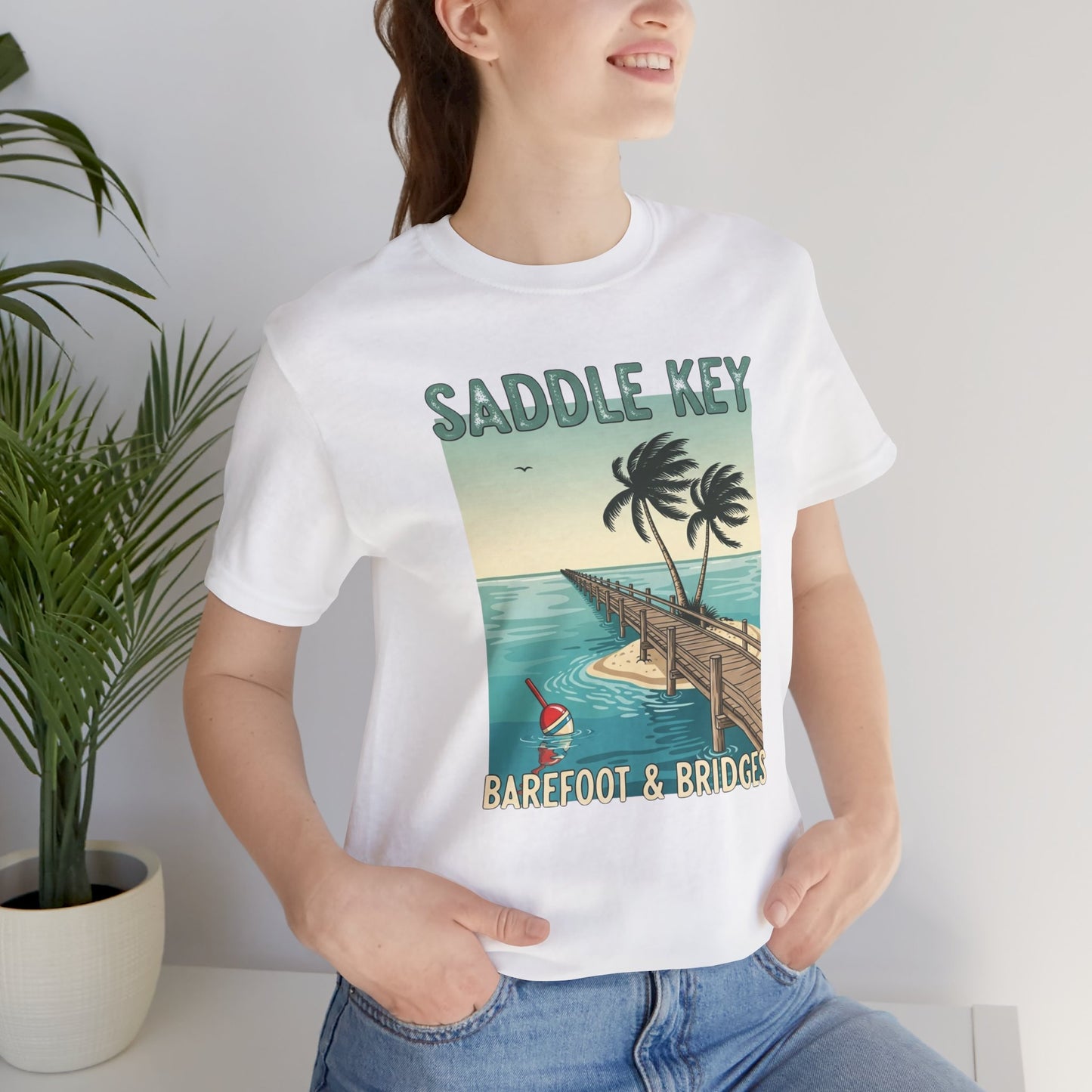 FLORIDA KEYS COLLECTION Retro Saddle Key Tee - Unisex Short Sleeve Shirt