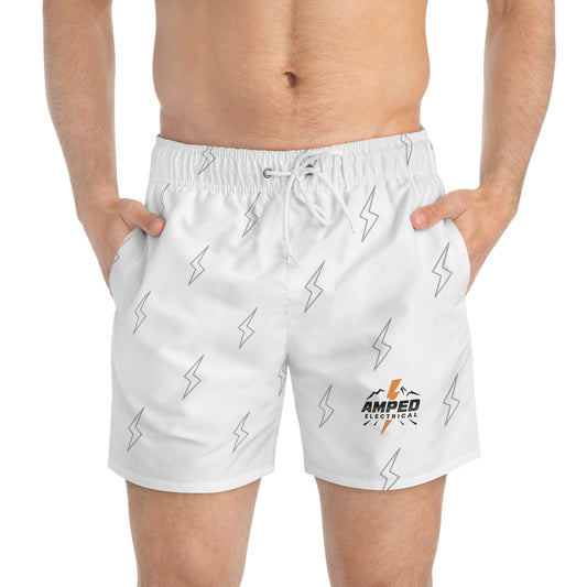 AMPED ELECTRICAL Lightning Swim Trunks, Beachwear, Summer Pool Party, Men's Swim Shorts