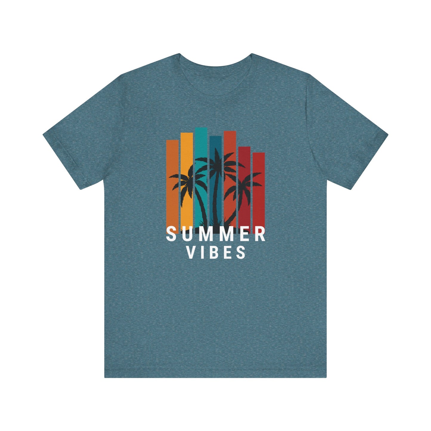 Summer Vibes Unisex Jersey Tee with Palm Design