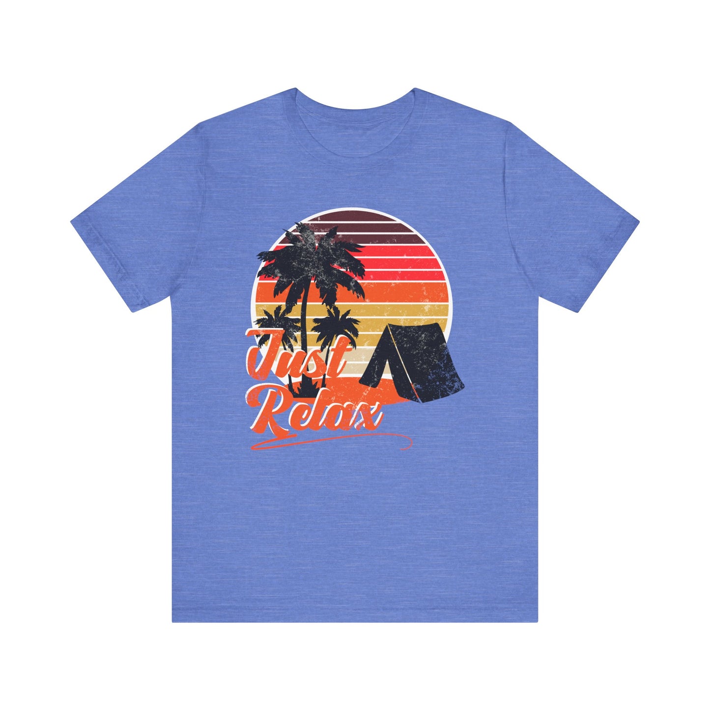Retro Camping Graphic Tee - 'Just Relax' Unisex Short Sleeve Shirt