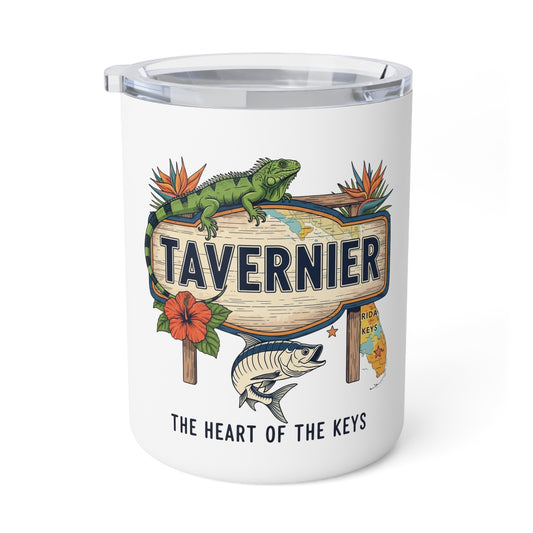 Tavernier Insulated Coffee Mug, Tropical Travel Mug, Beach Lover Gift, Fishing Enthusiast Cup, Adventure Drinkware, Summer Vibes