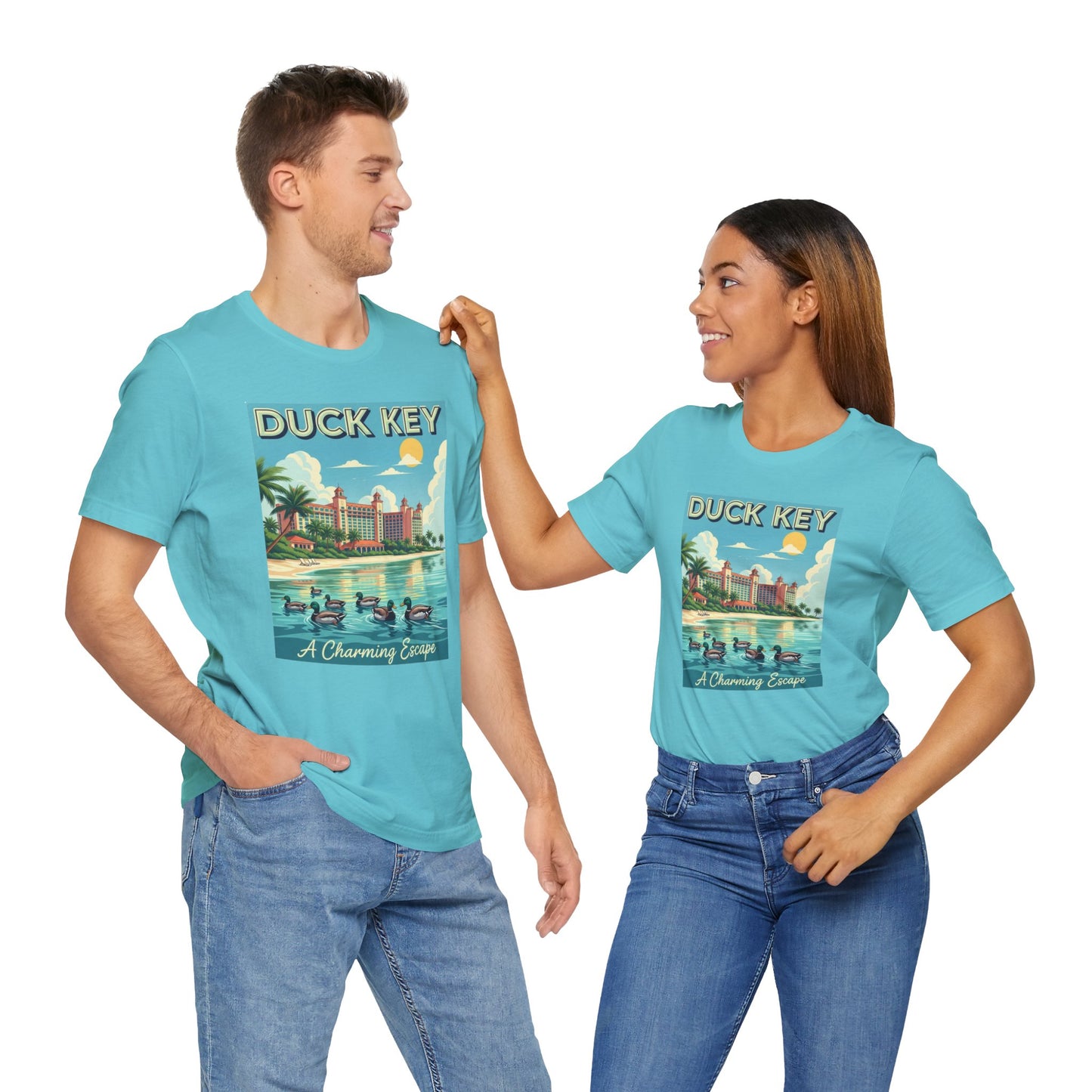 FLORIDA KEYS COLLECTION Vintage Duck Key Escape Tee, Relaxed Summer Vibe Shirt, Travel Themed Unisex Tee