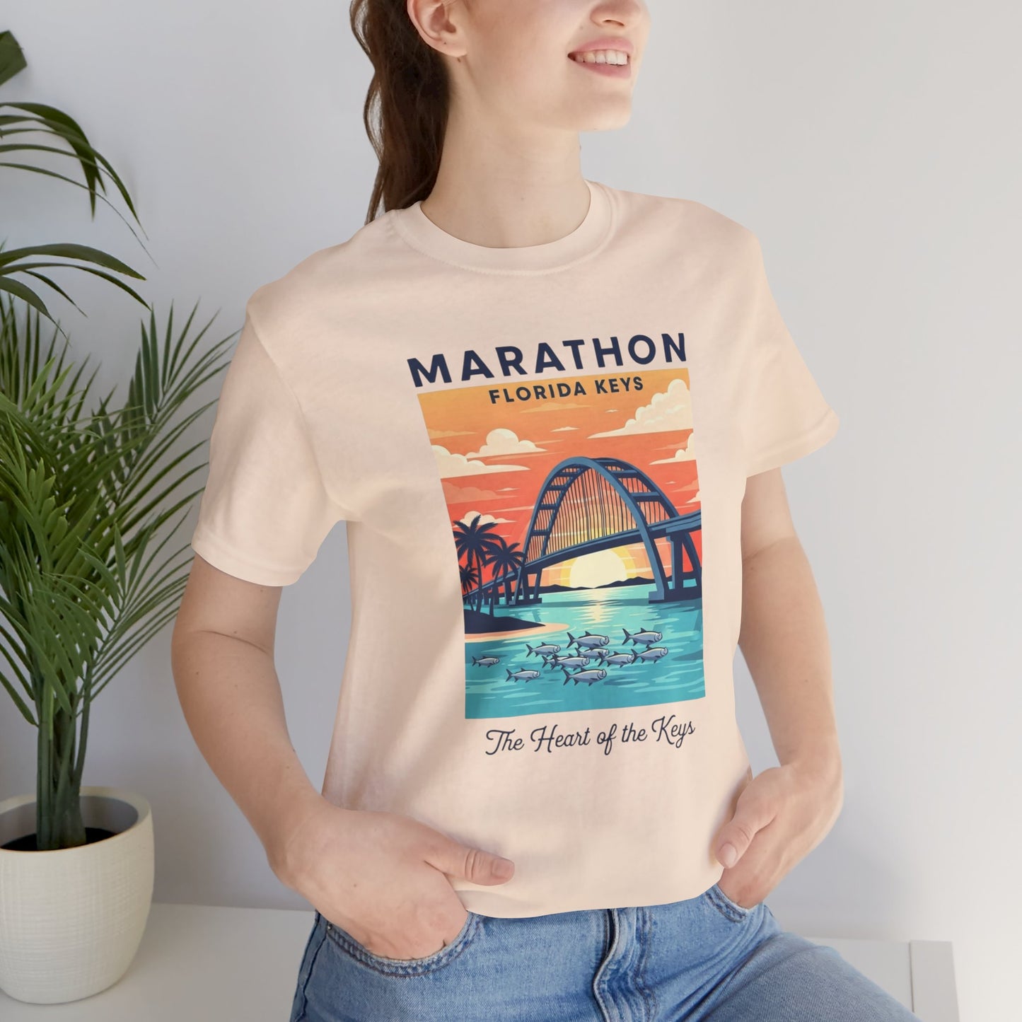 FLORIDA KEYS COLLECTION Florida Keys Marathon Tee, Vintage Beach Shirt, Summer Travel Tee, Vacation Gift, Unisex Graphic T-Shirt