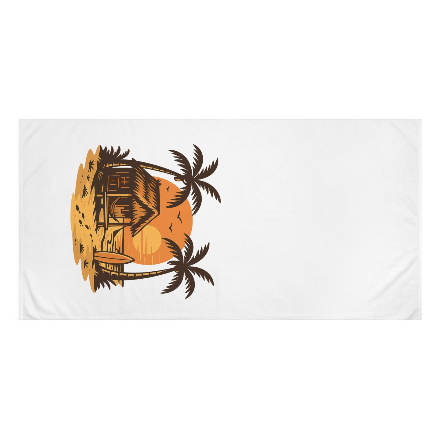 Tropical Beach Towel, Soft Mink-Cotton Towel for Summer Adventures, Beach Days