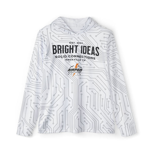 AMPED ELECTRICAL Bright Ideas Graphic Men's Tech-Inspired Warmup Hoodie