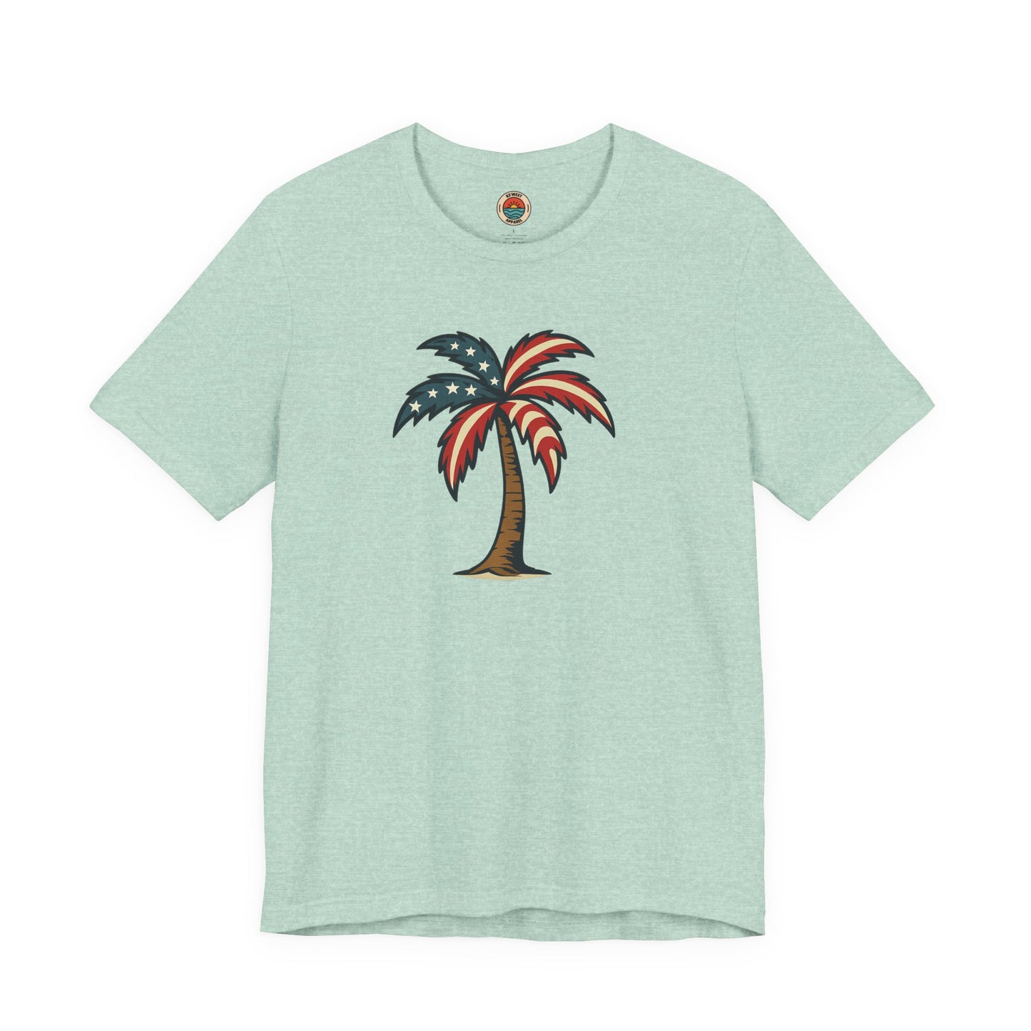 Patriotic Palm Tree Tee, Summer Shirt, Unisex Graphic Tee