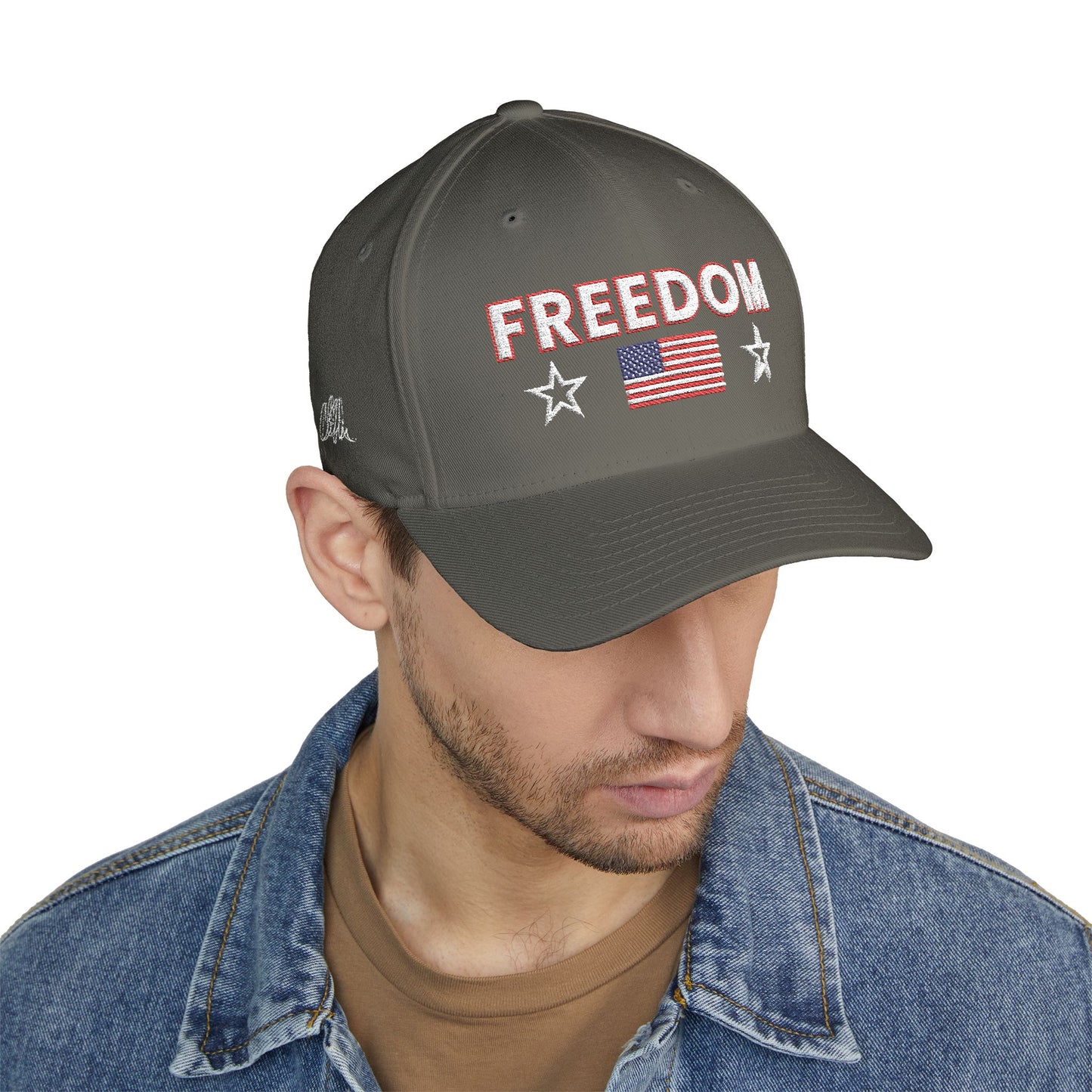 Patriotic Embroidered Cap | Freedom Isn't Free Hat, CK Signature