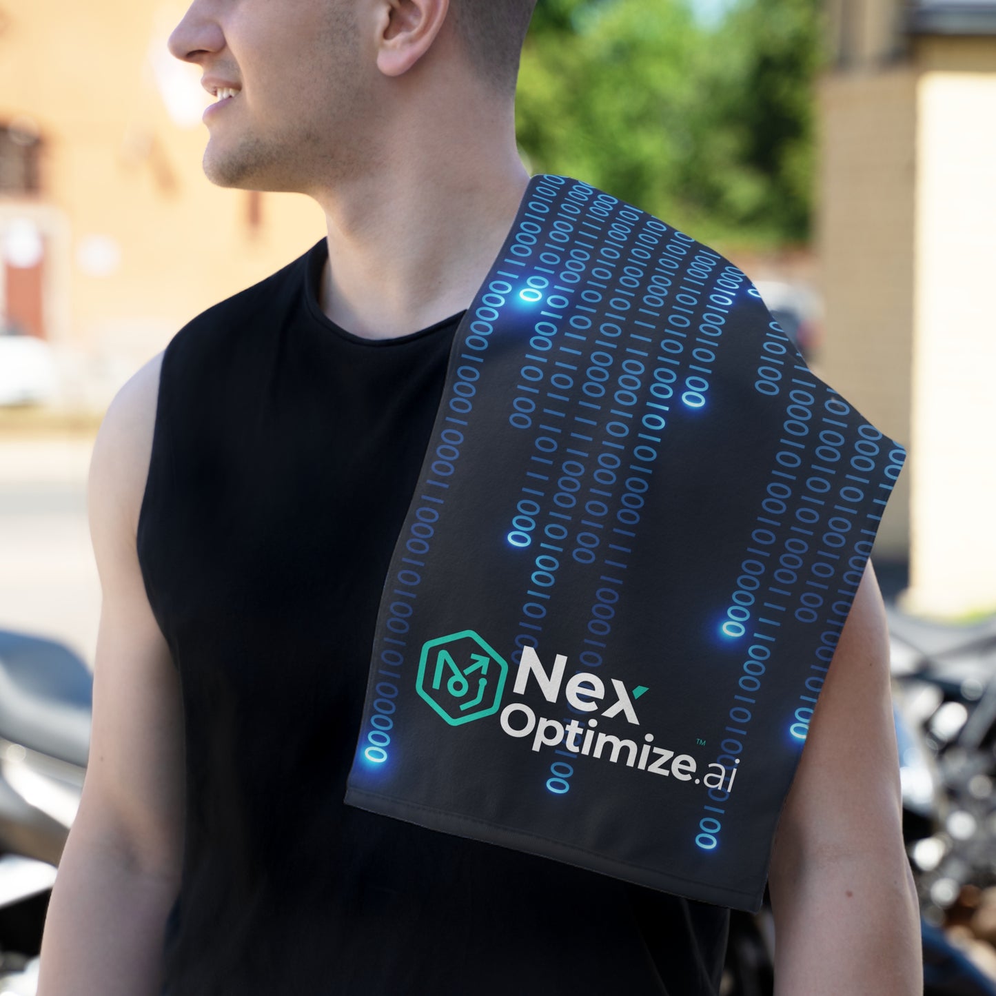 NexOptimize.ai Tech-Inspired Rally Towel
