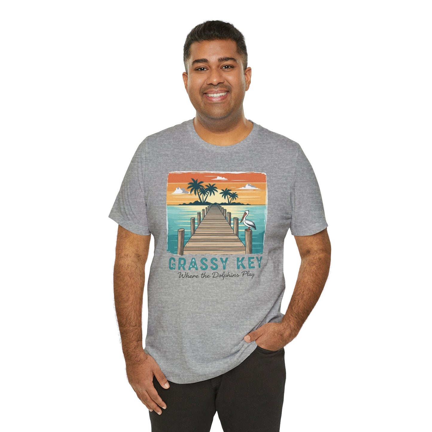 FLORIDA KEYS COLLECTION Grassy Key Tropical Tee - Unisex Jersey Short Sleeve Tee