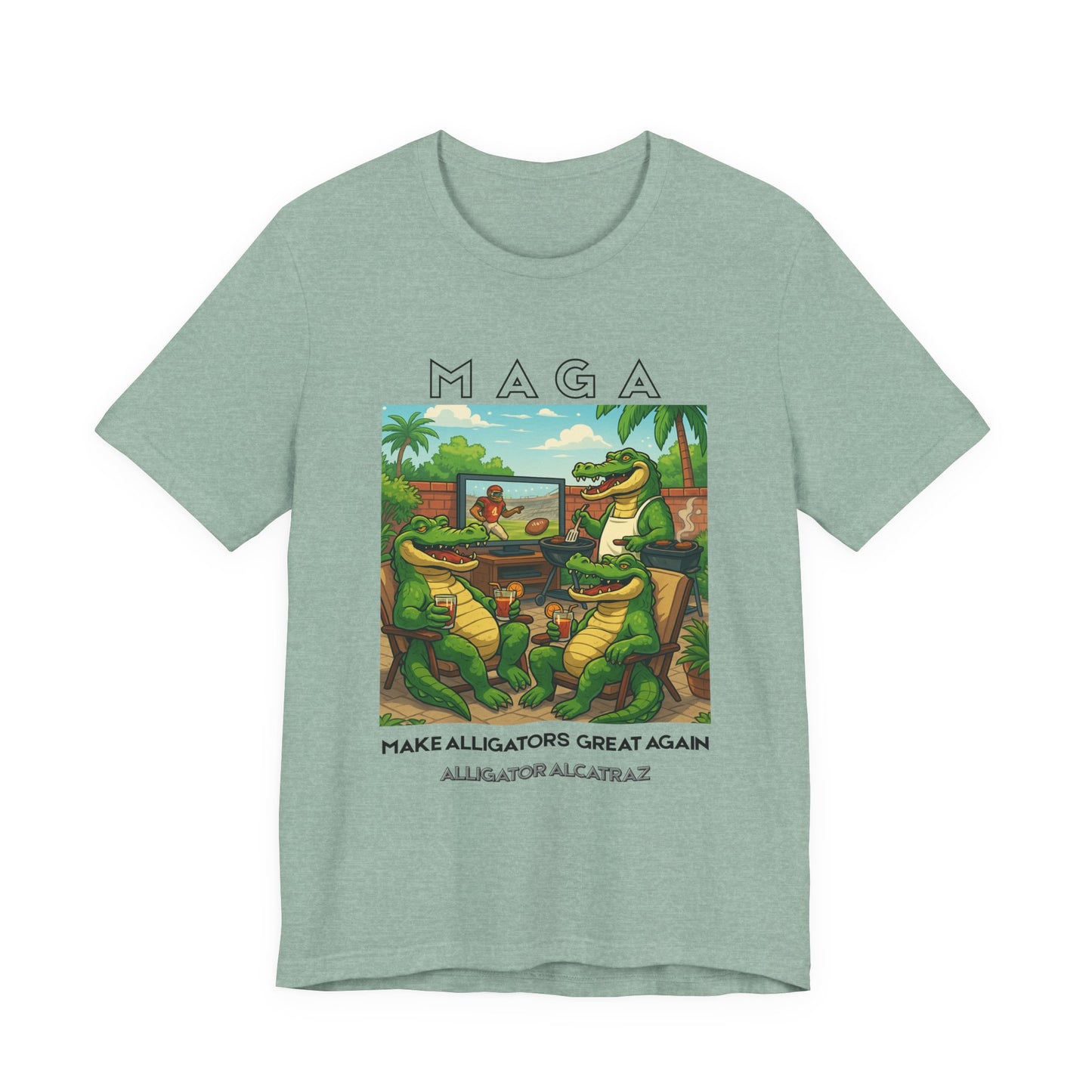 MAGA Make Alligators Great Again, Funny Animal Shirt, Quirky Graphic T-Shirt