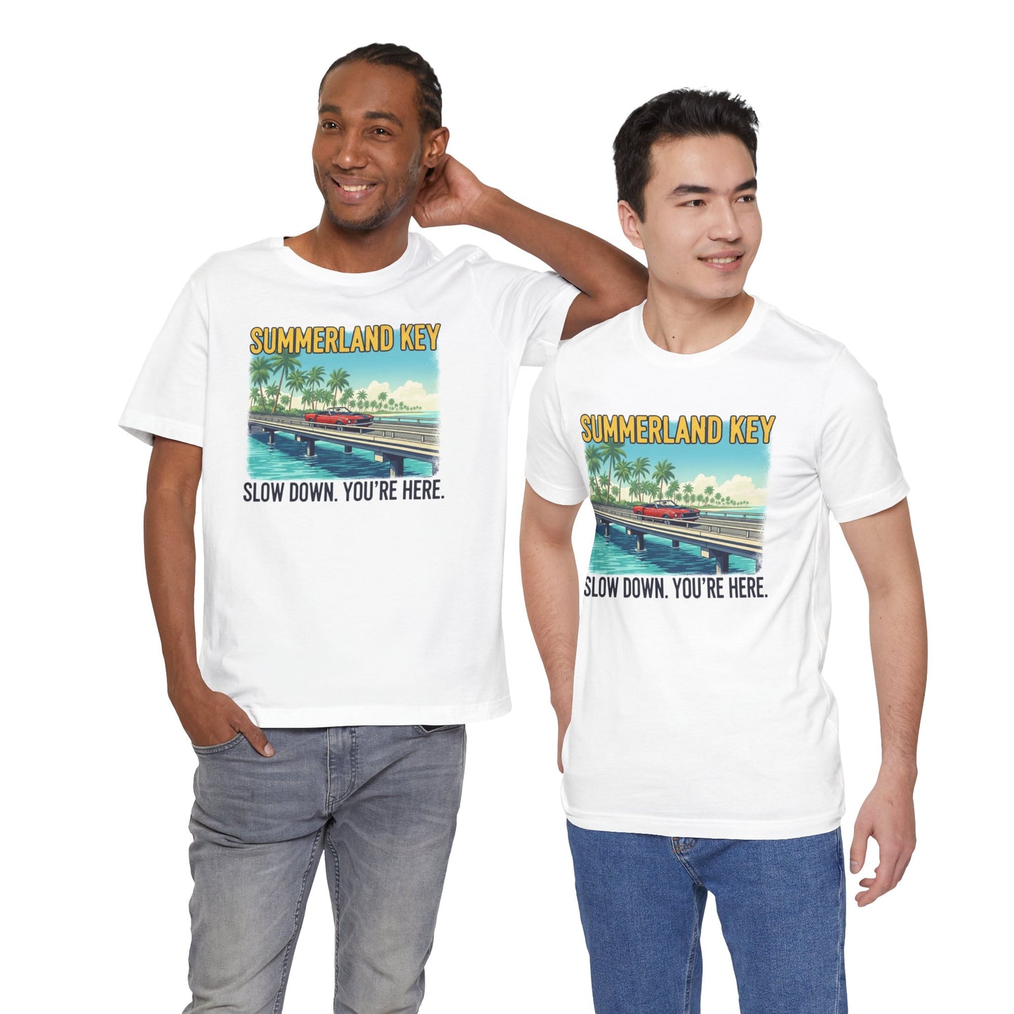 FLORIDA KEYS COLLECTION Summerland Key Relaxation Tee | Unisex Jersey Shirt for Beach Lovers, Vacation Vibe