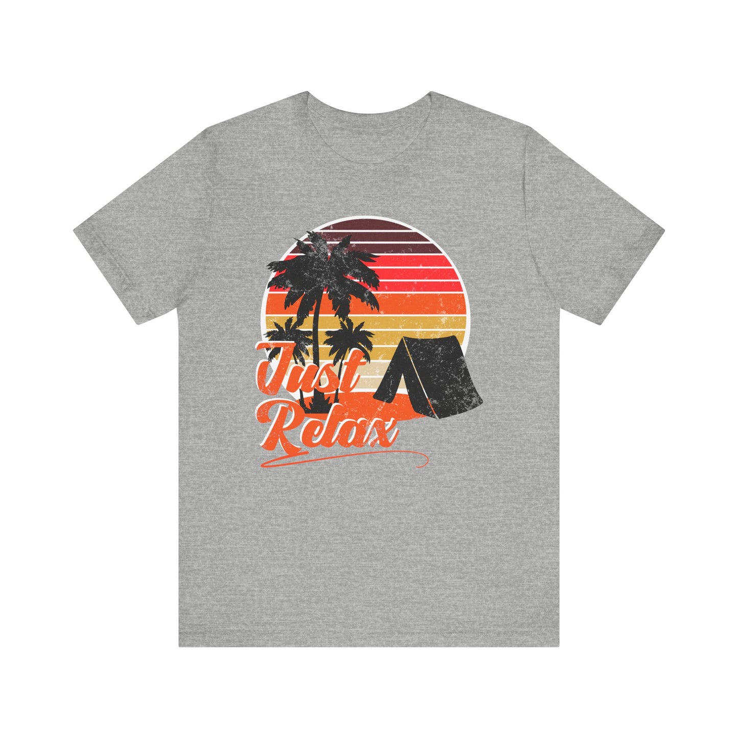 Retro Camping Graphic Tee - 'Just Relax' Unisex Short Sleeve Shirt